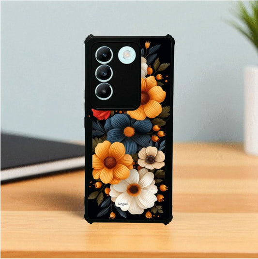 Retro Petals Mobile Cover For VIVO T3