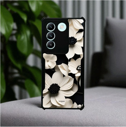 Black & Bloom Mobile Cover For VIVO T3