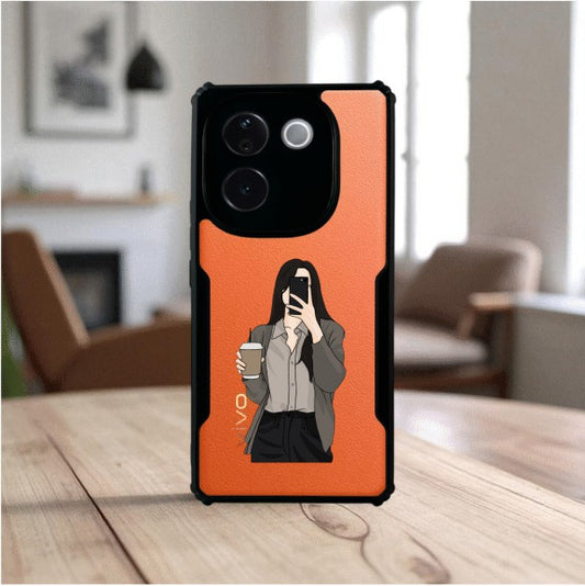 Coffee Girl Mobile Cover For Vivo T3 Pro