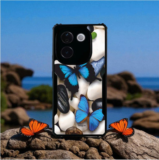 Blue Wings Beauty Mobile Cover For Vivo T3 Pro