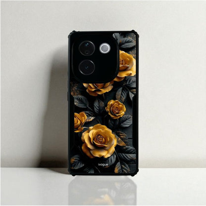 Golden Rose Mobile Cover For Vivo T3 Pro
