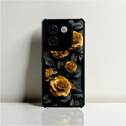 Golden Rose Mobile Cover For Vivo T3 Pro