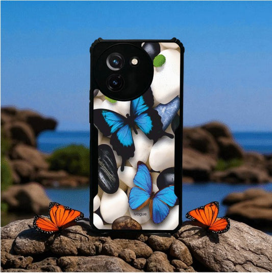 Blue Wings Beauty Mobile Cover For Vivo T3X