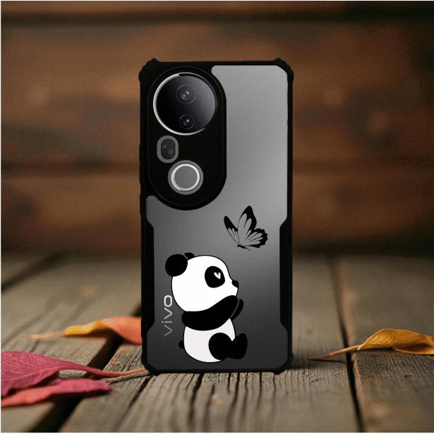 Panda and Butterfly Mobile Cover For VIVO T4 Ultra