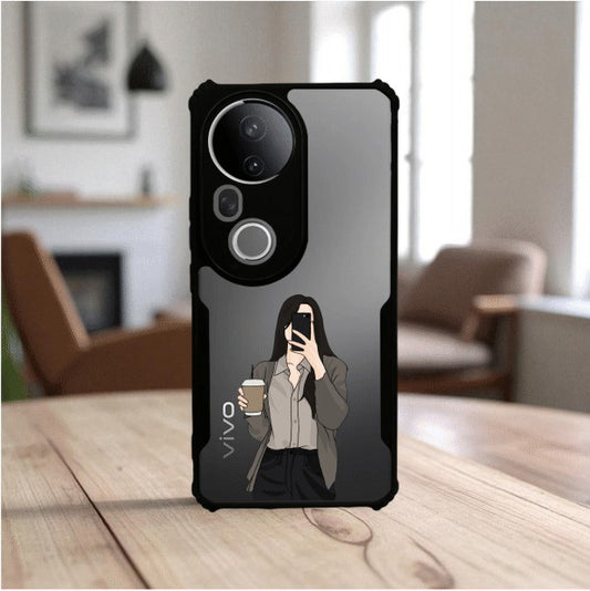 Coffee Girl Mobile Cover For VIVO T4 Ultra