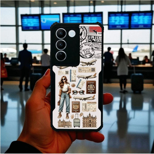 Travel Girl Vibes Mobile Cover For Vivo V27