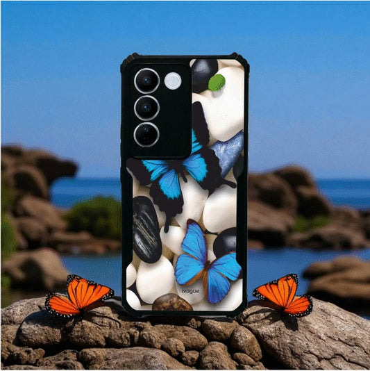 Blue Wings Beauty Mobile Cover For Vivo V27 Pro