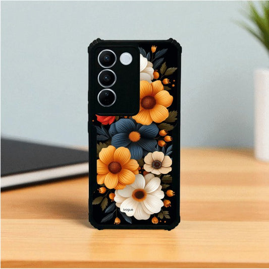 Retro Petals Mobile Cover For Vivo V27