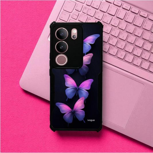 Galaxy Butterflies Mobile Cover For VIVO V29