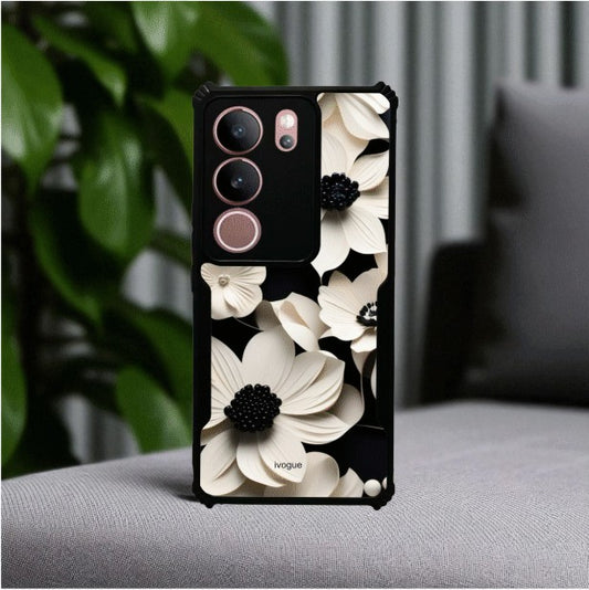 Black & Bloom Mobile Cover For VIVO V29