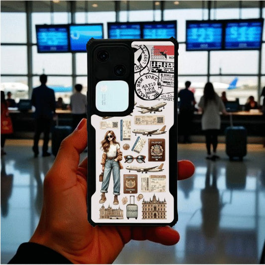 Travel Girl Vibes Mobile Cover For Vivo V30