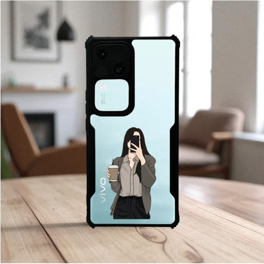 Coffee Girl Mobile Cover For Vivo V30