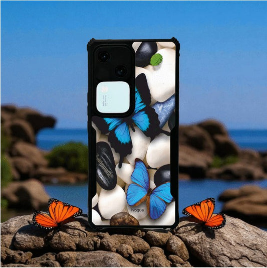 Blue Wings Beauty Mobile Cover For Vivo V30 Pro
