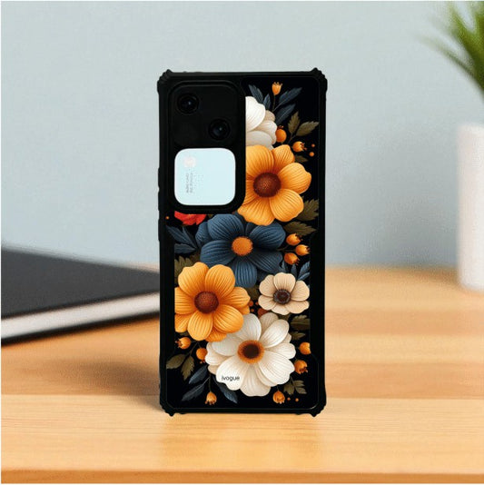 Retro Petals Mobile Cover For Vivo V30