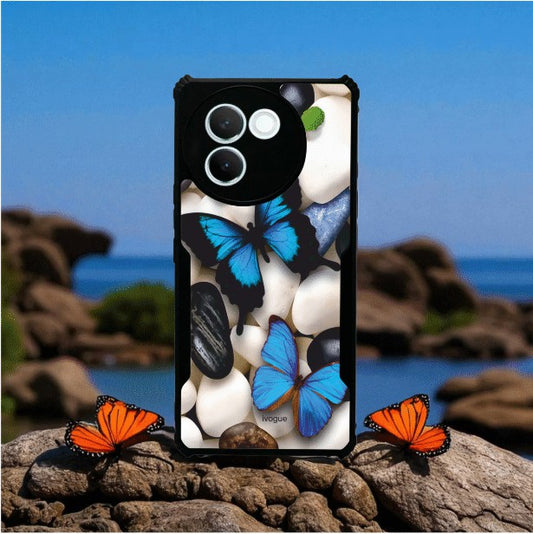 Blue Wings Beauty Mobile Cover For Vivo V30E