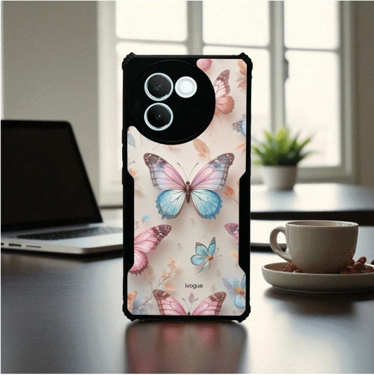Butterfly Bloom Mobile Cover For Vivo V30E