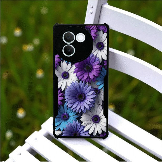 Violet Bloom Mobile Cover For Vivo V30E