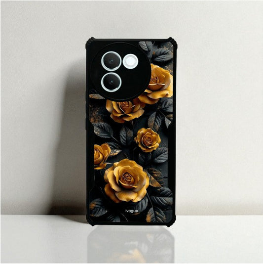 Golden Rose Mobile Cover For Vivo V30E