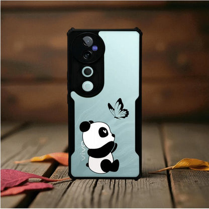 Panda and Butterfly Mobile Cover For Vivo V40 Pro