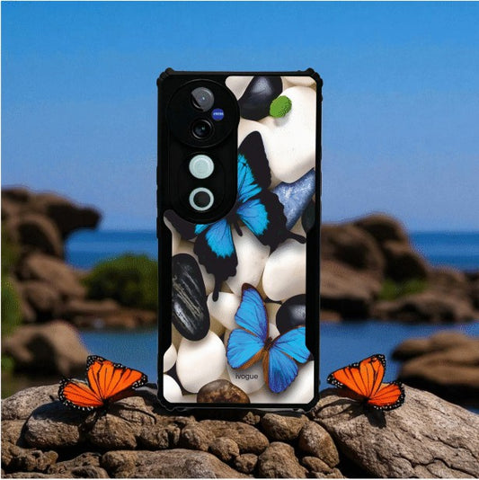 Blue Wings Beauty Mobile Cover For Vivo V40
