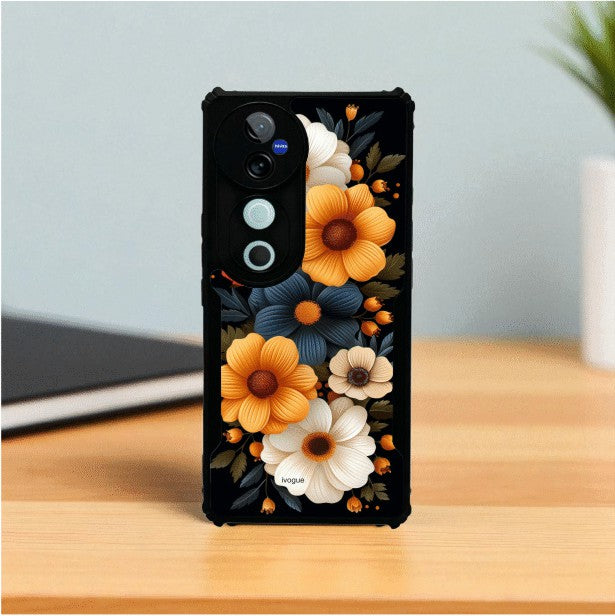Retro Petals Mobile Cover For Vivo V40 Pro