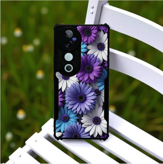 Violet Bloom Mobile Cover For Vivo V40 Pro