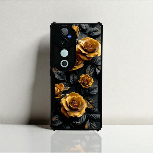 Golden Rose Mobile Cover For Vivo t3 Ultra