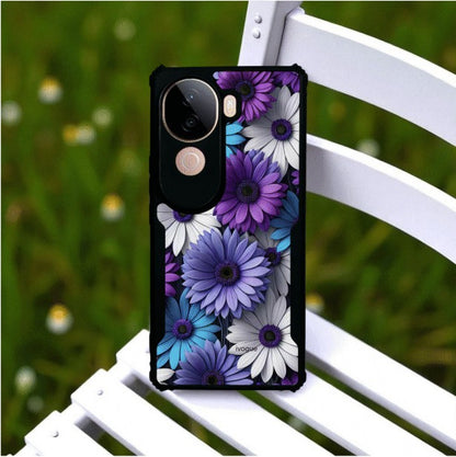 Violet Bloom Mobile Cover For Vivo V40E