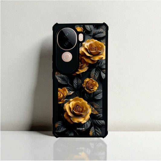 Golden Rose Mobile Cover For Vivo V40E