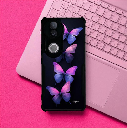 Galaxy Butterflies Mobile Cover For VIVO V50