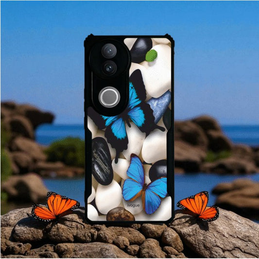 Blue Wings Beauty Mobile Cover For VIVO V50