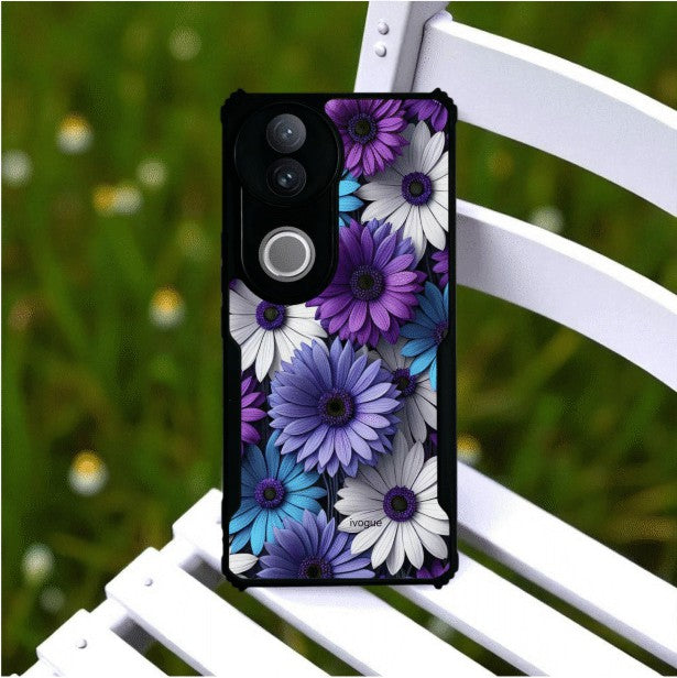 Violet Bloom Mobile Cover For VIVO V50
