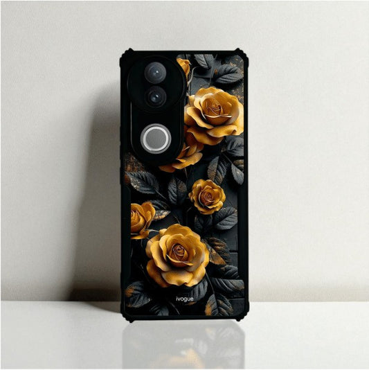 Golden Rose Mobile Cover For VIVO V50e
