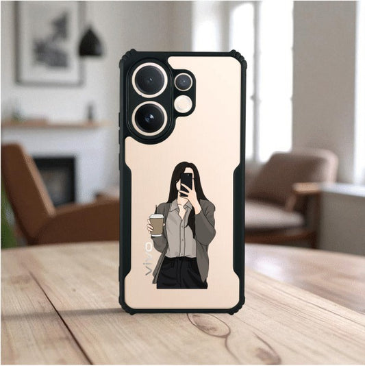Coffee Girl Mobile Cover For VIVO X200 FE