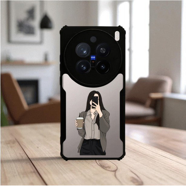 Coffee Girl Mobile Cover For VIVO X200 Pro