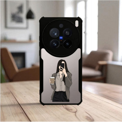Coffee Girl Mobile Cover For VIVO X200 Pro