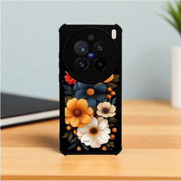 Retro Petals Mobile Cover For VIVO X200 Pro