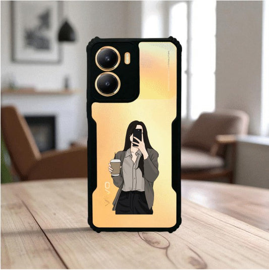 Coffee Girl Mobile Cover For VIVO Y16