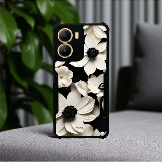Black & Bloom Mobile Cover For VIVO Y56