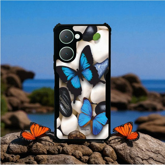 Blue Wings Beauty Mobile Cover For Vivo Y18i
