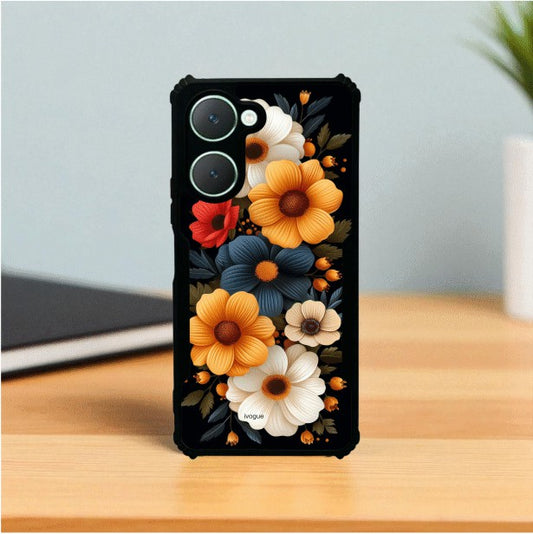 Retro Petals Mobile Cover For Vivo Y28S