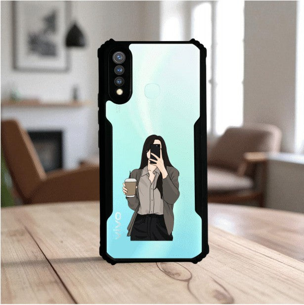 Coffee Girl Mobile Cover For Vivo Y19