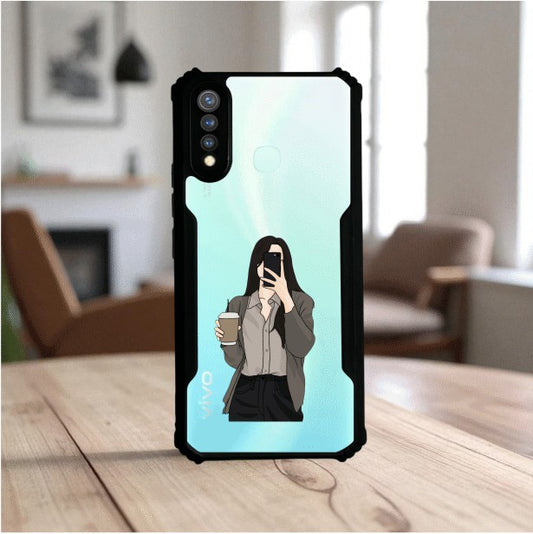 Coffee Girl Mobile Cover For Vivo Y19