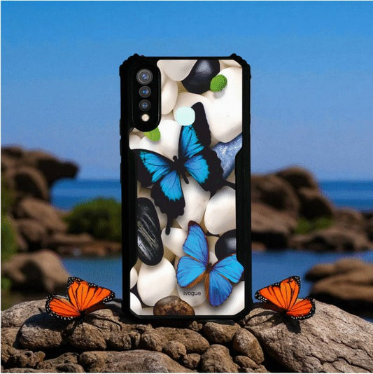 Blue Wings Beauty Mobile Cover For Vivo Y19
