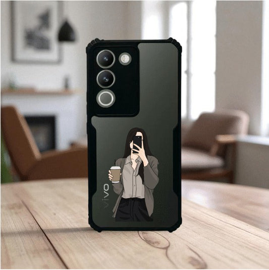 Coffee Girl Mobile Cover For VIVO Y200