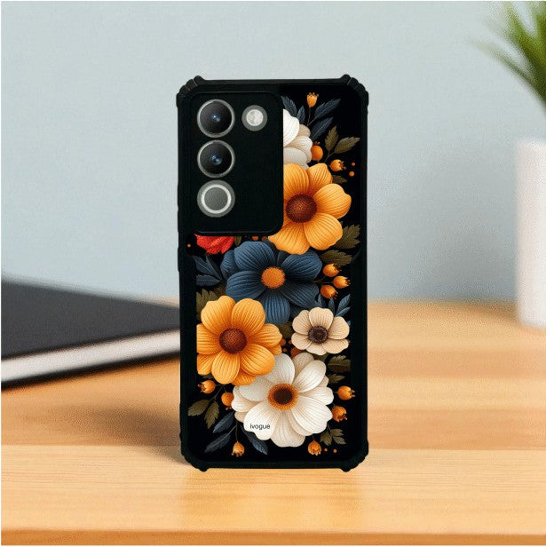 Retro Petals Mobile Cover For VIVO Y200
