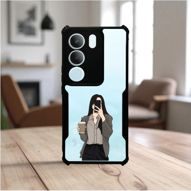 Coffee Girl Mobile Cover For Vivo y29