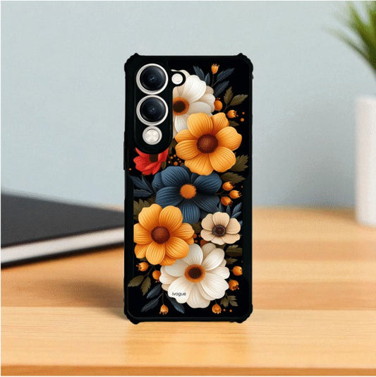 Retro Petals Mobile Cover For VIVO Y19e