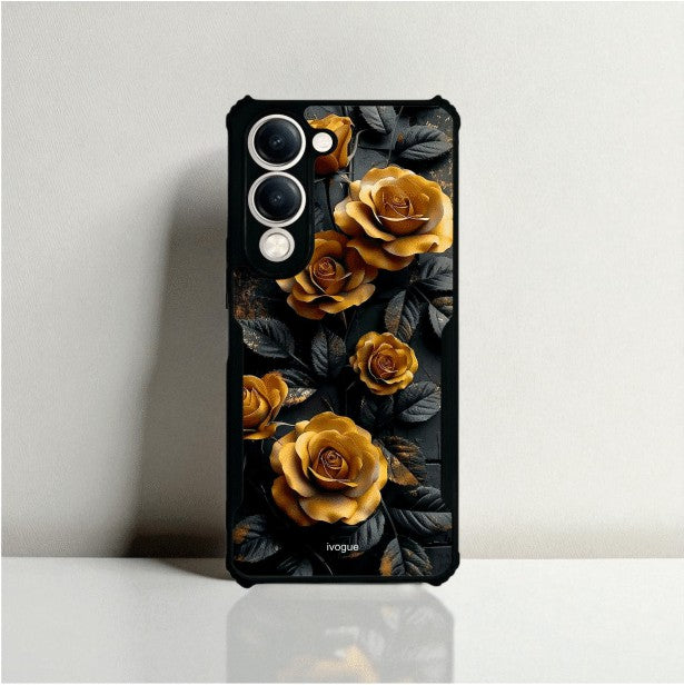 Golden Rose Mobile Cover For VIVO Y19e
