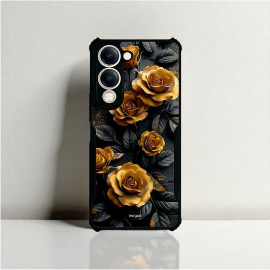 Golden Rose Mobile Cover For VIVO Y19e
